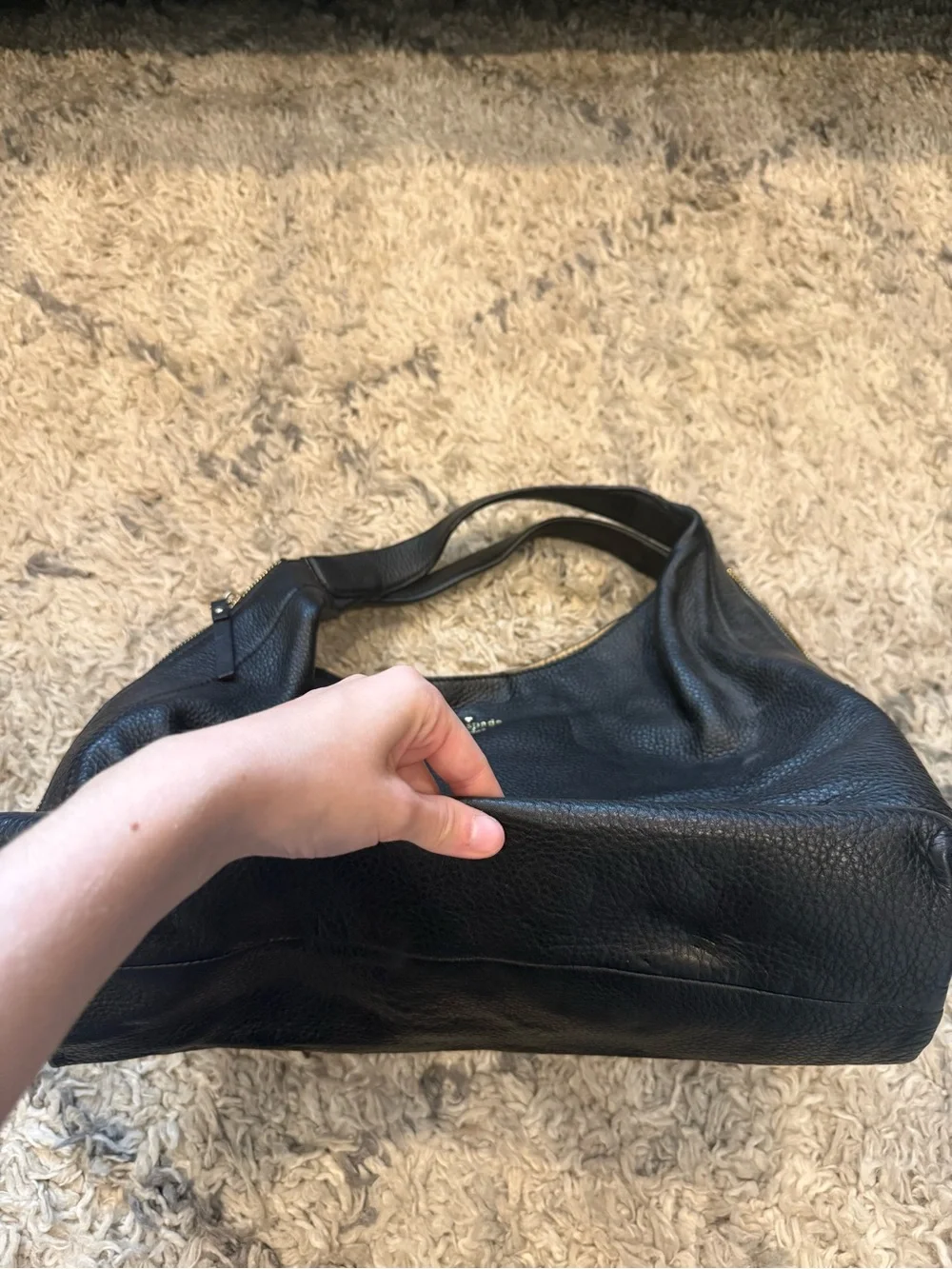 Kate Spade Slouchy Black Leather Hobo Bag